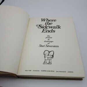 Vintage Where the Sidewalk Ends Shel Silverstein Book 1974 Poems Classic